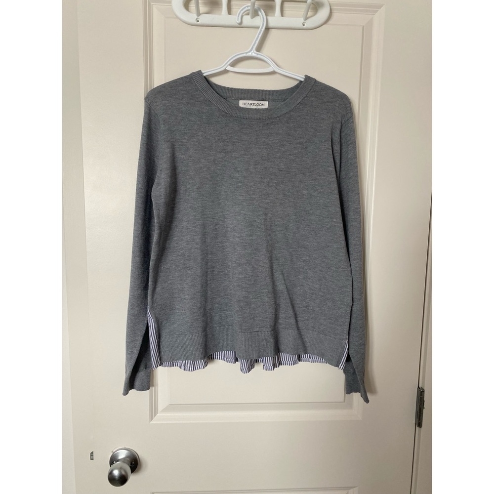 Heartloom Grey/Stripped Sweater